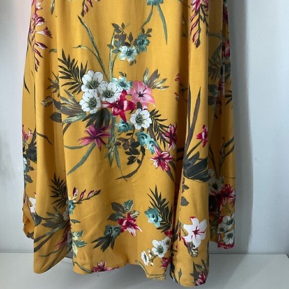 Xhilaration Yellow Floral Mini Dress Size Small - Picture 5 of 8